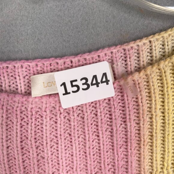 Love Shack Fancy Sweater Womens XS Pastel Rainbow Rosie Pullover Alpaca Wool - Picture 15 of 15